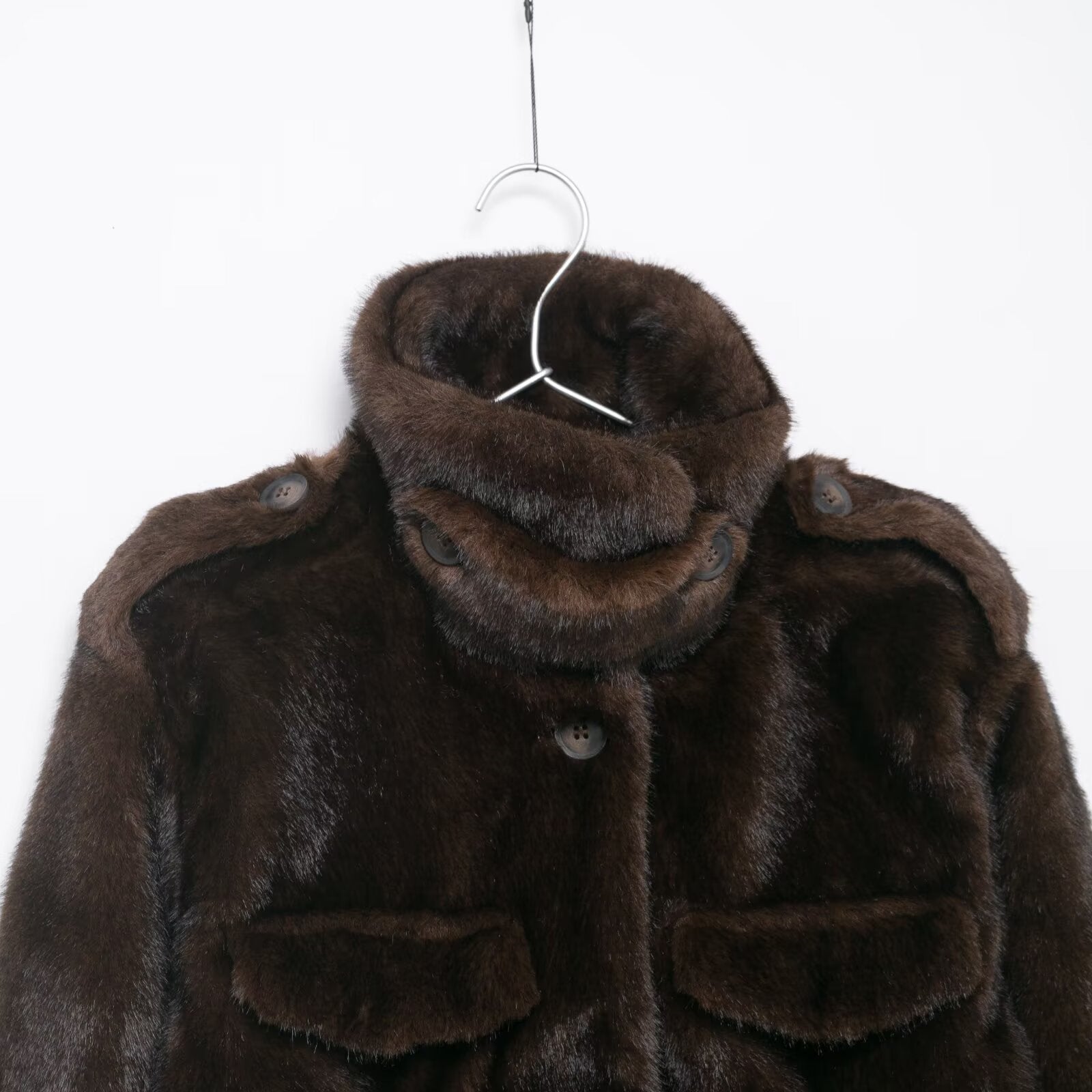 Artificial fur short jacket women's coat