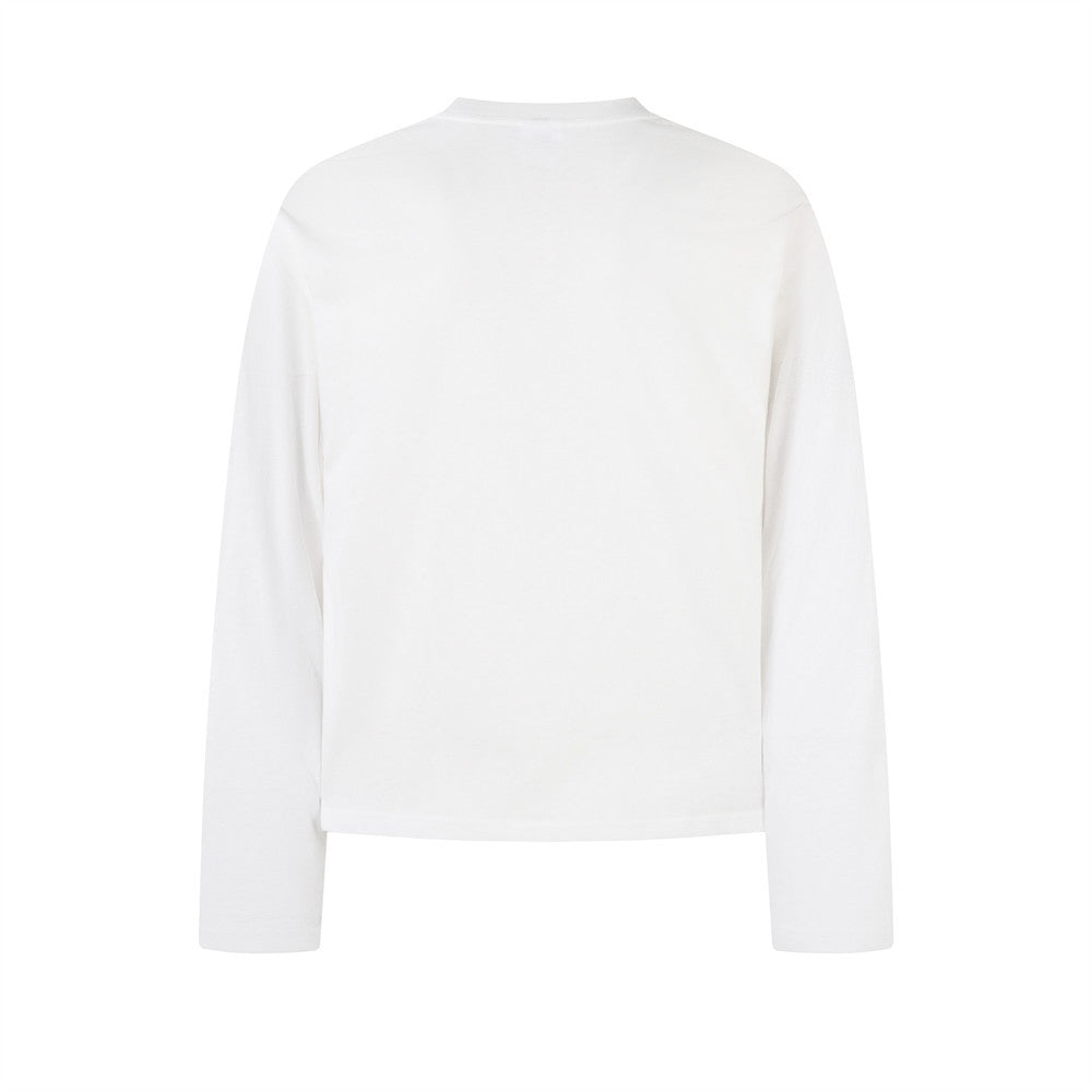 Abstract ink splatter printed long sleeved shirt