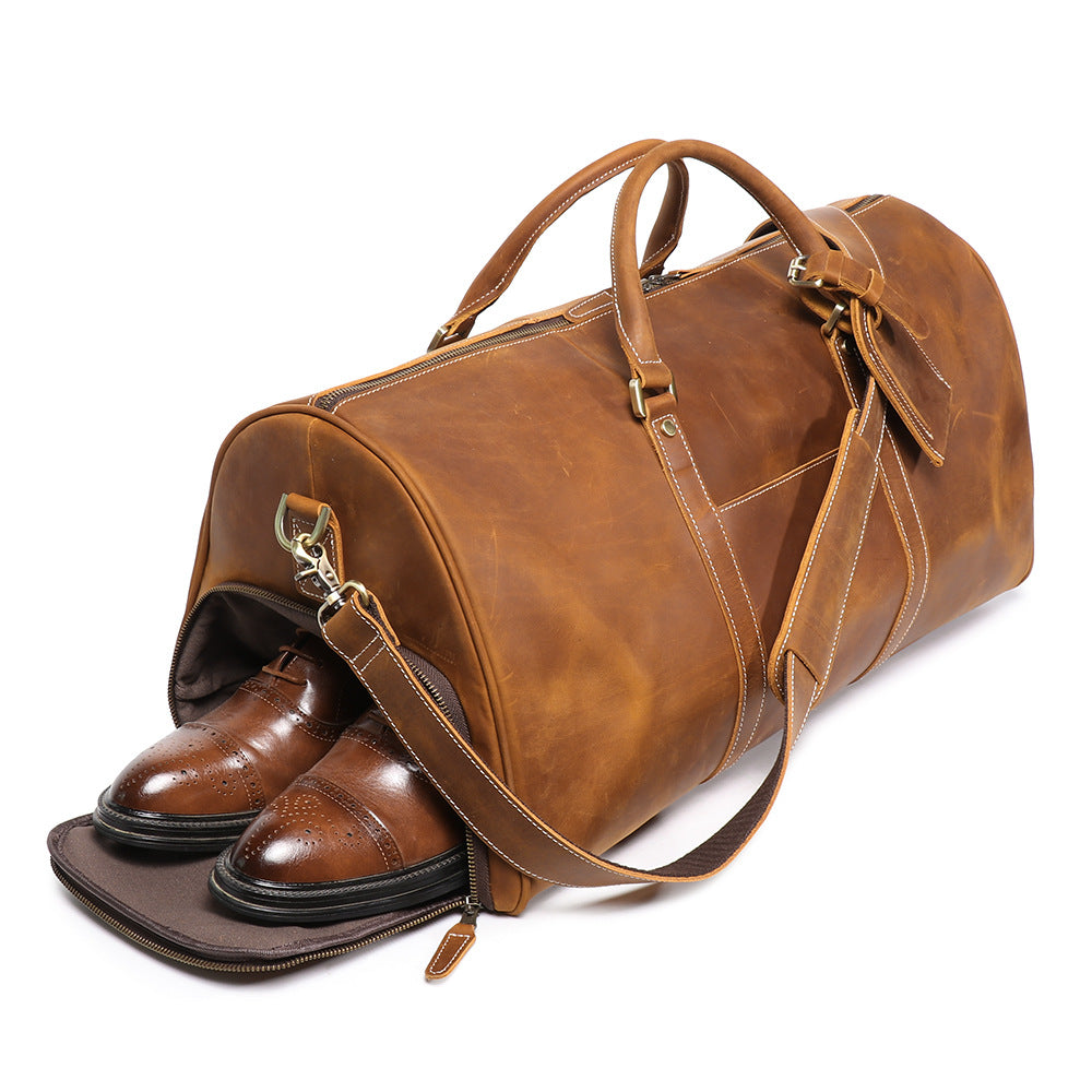 Leather shoe bag