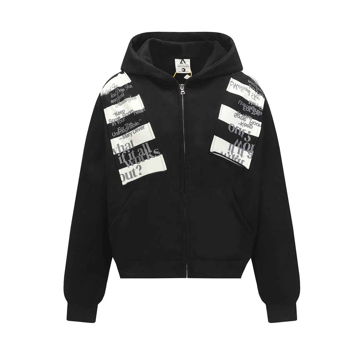 ÉLAN Layered Zip Hoodie – Contrast Design