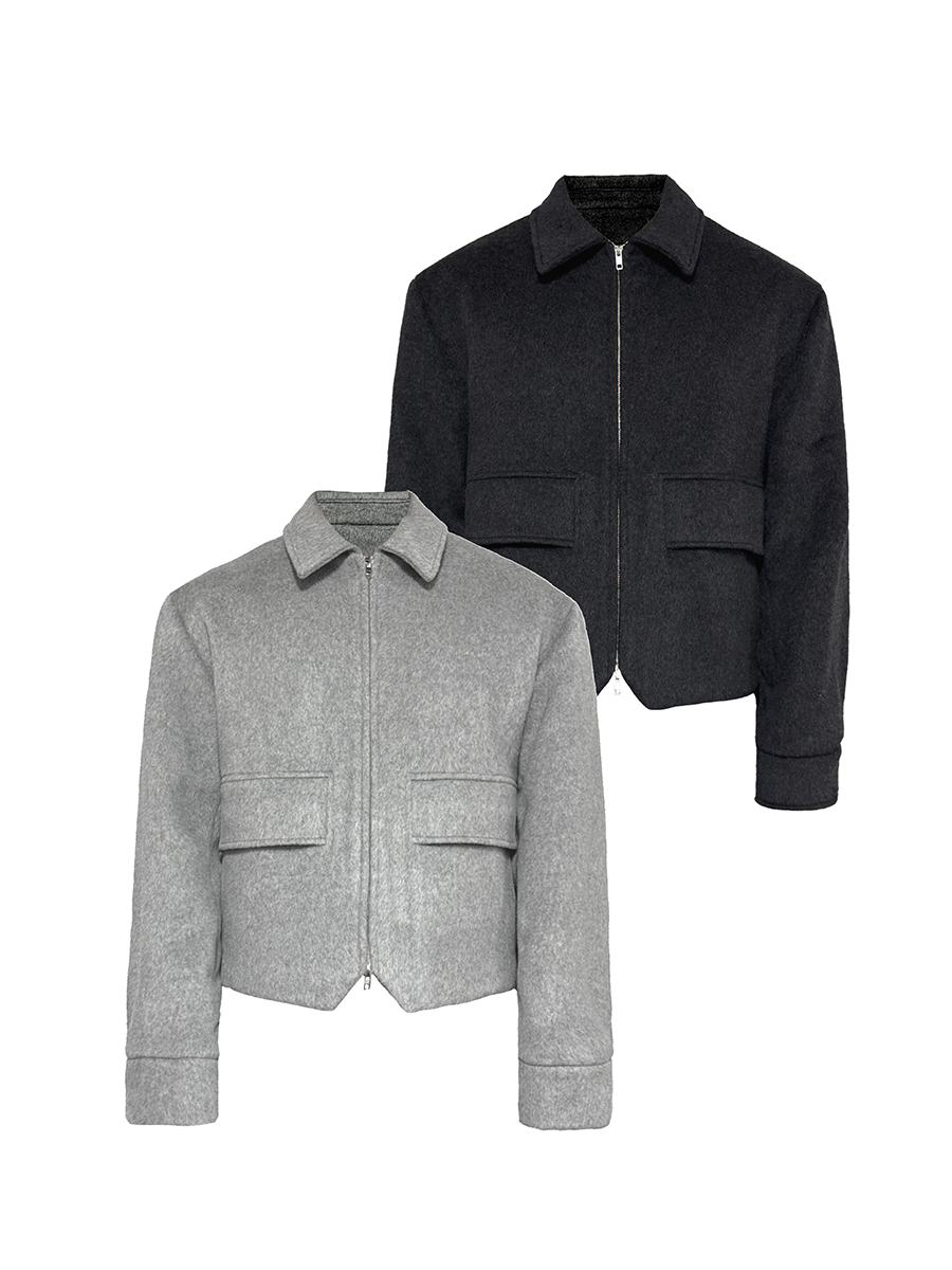 Half-padded wool jacket