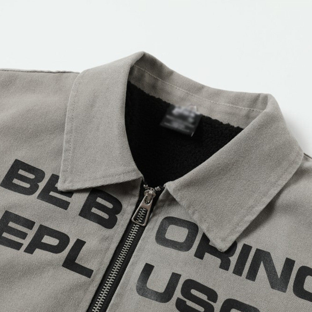 Alphabet canvas workwear jacket