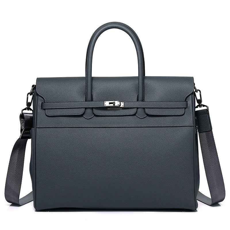 Genuine Leather Briefcase, 16-Inch Laptop Bag