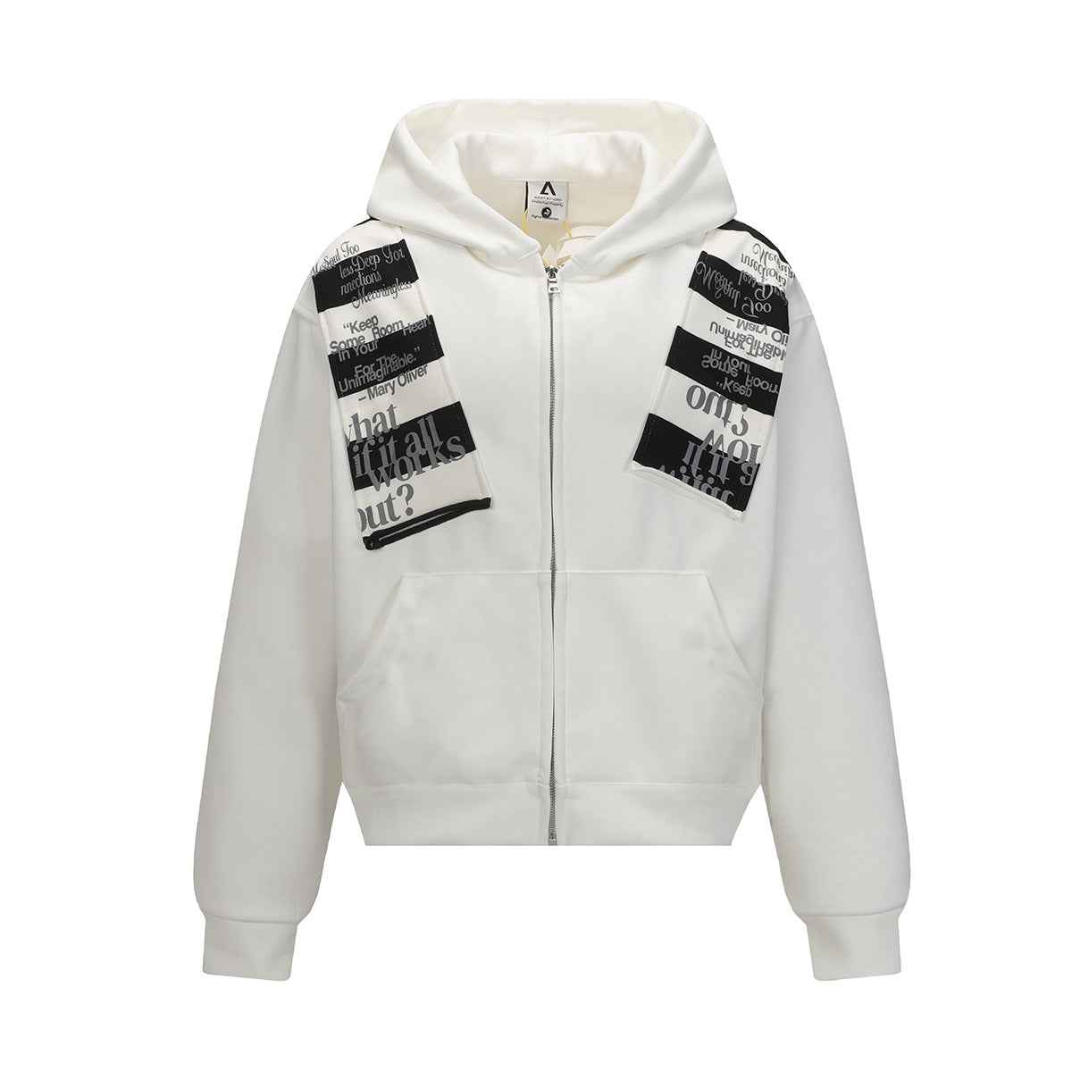 ÉLAN Layered Zip Hoodie – Contrast Design