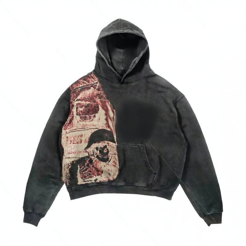 Amour Oversized Print Hoodie