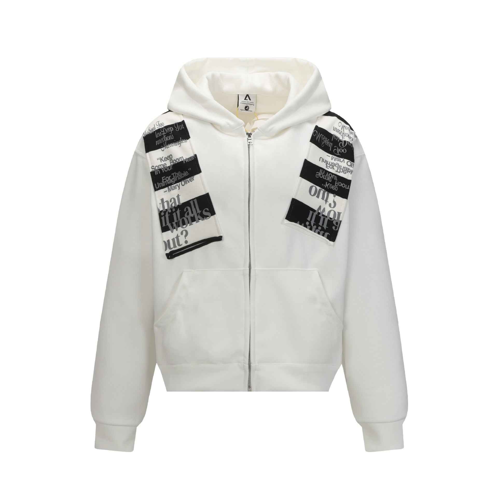 ÉLAN Layered Zip Hoodie – Contrast Design