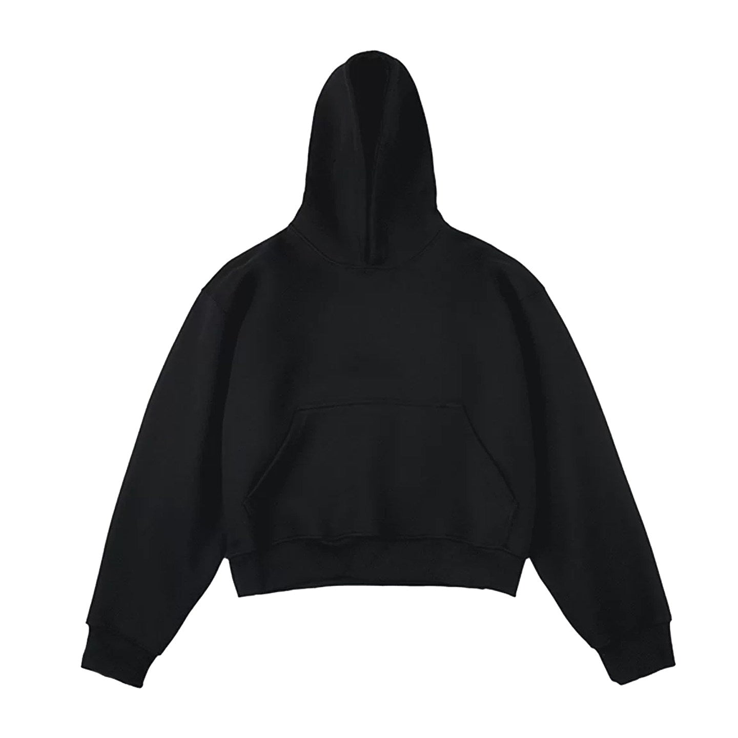 Heavyweight Double-Layer Silhouette Short Hoodie