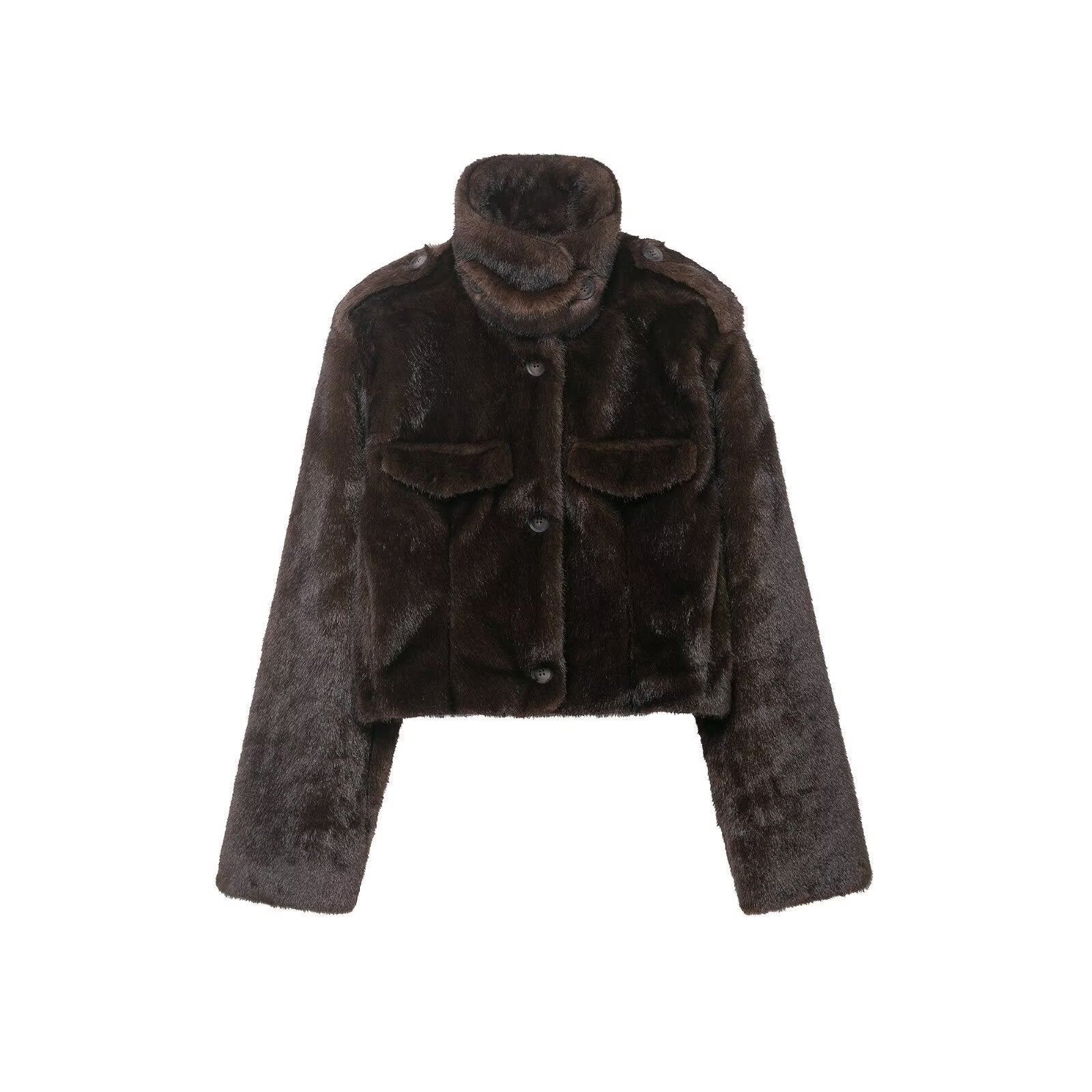 Artificial fur short jacket women's coat
