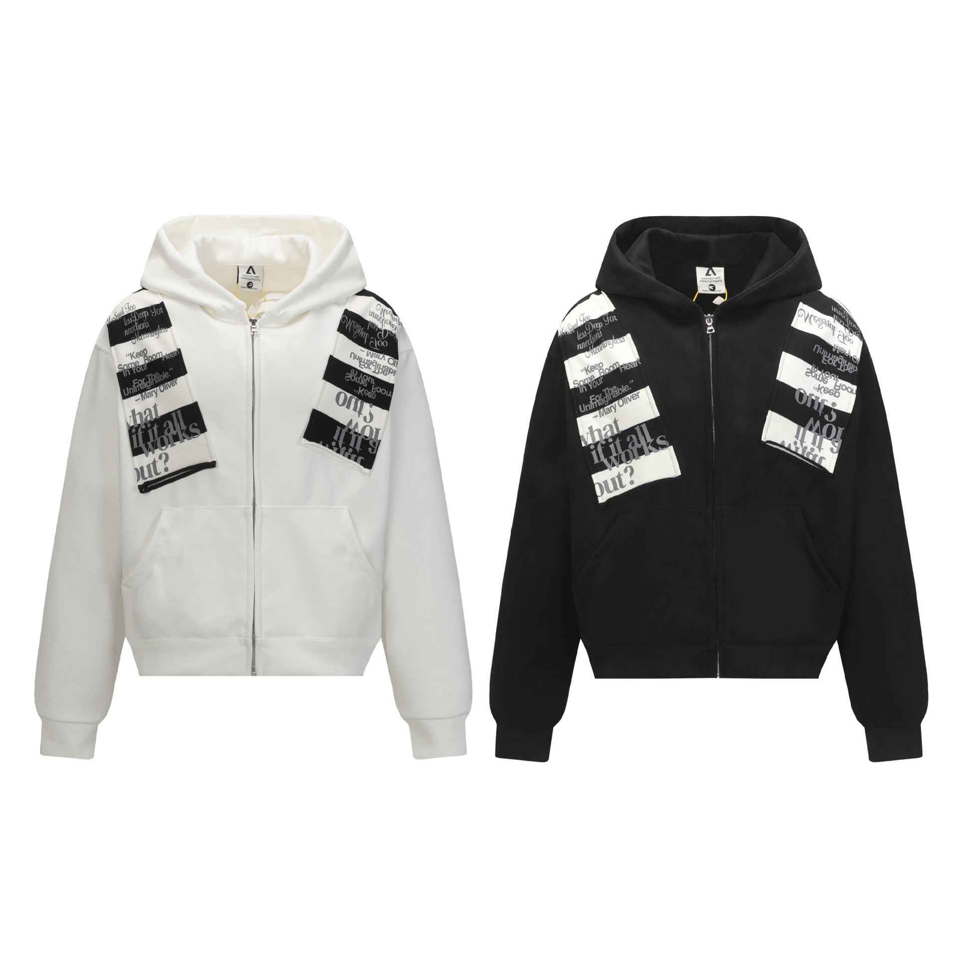 ÉLAN Layered Zip Hoodie – Contrast Design