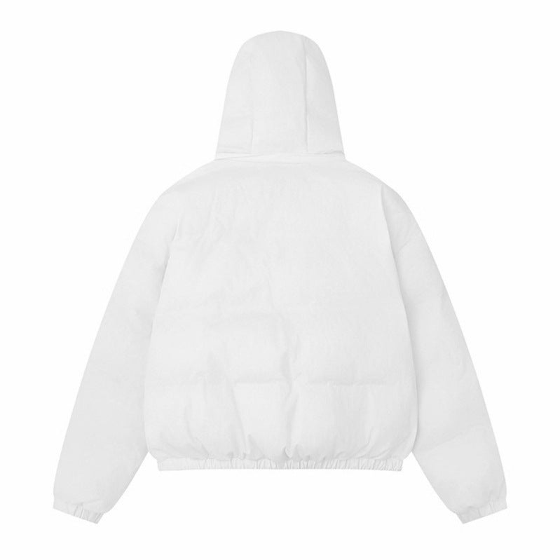 Collar Hooded Cotton Coat Loose Thick Warm Cotton Jacket Outerwear