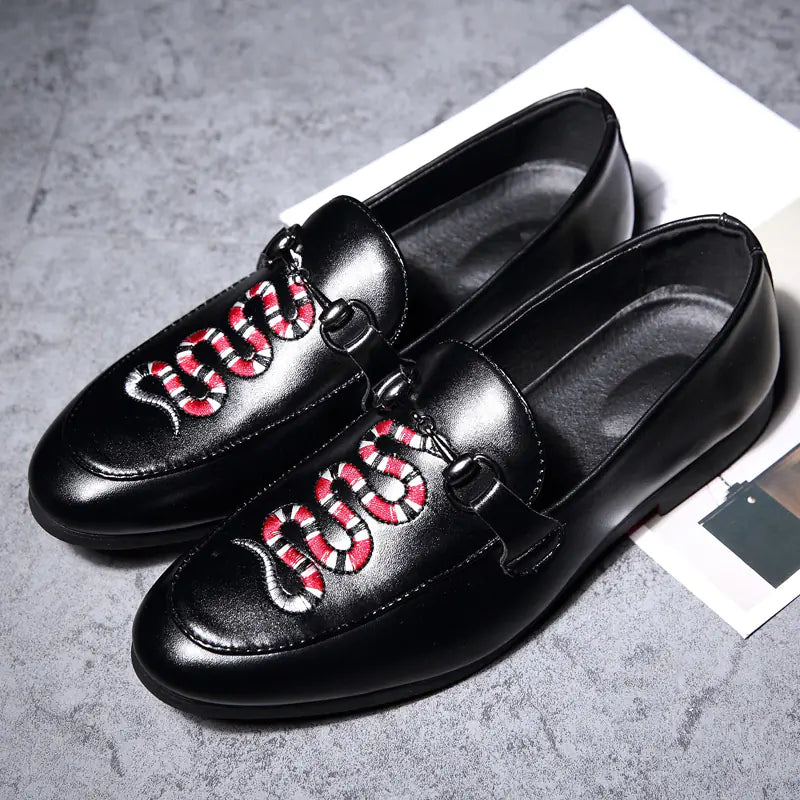 Men's Slip-On Casual Leather Shoes - Summer Style