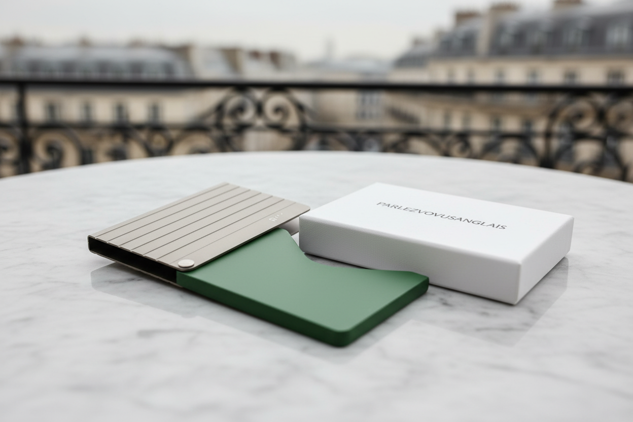 Aluminum Card Holder Premium Editorial
