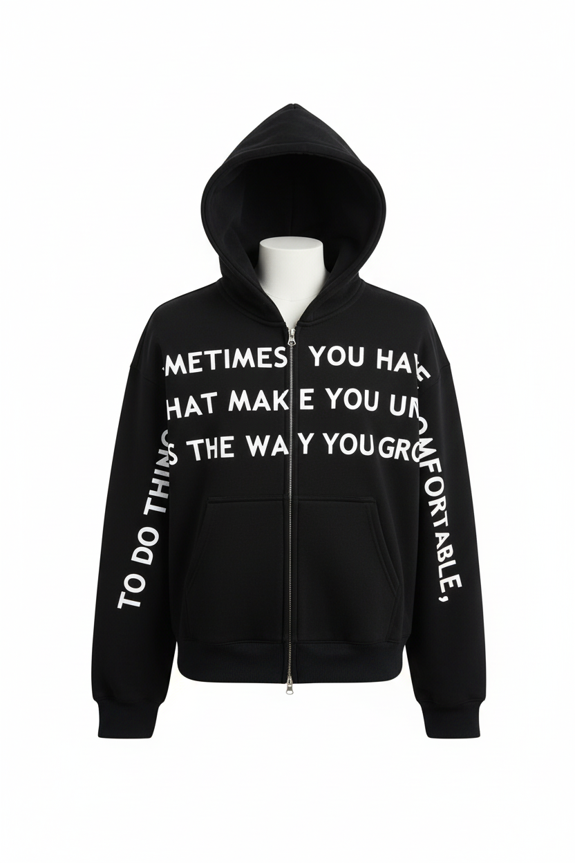 ATELIER Graphic Zip-Up Hoodie - White product showcase