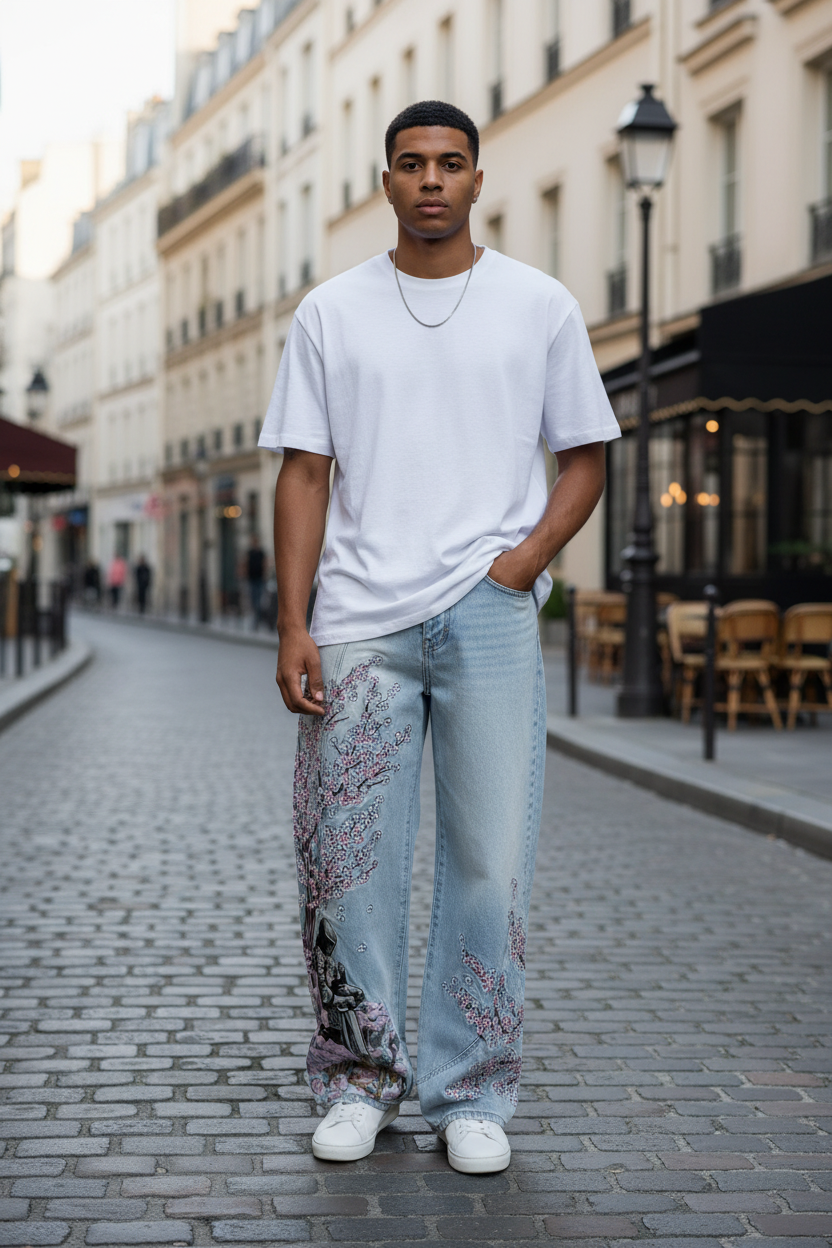 ATELIER Wide-Leg Jeans Full Body