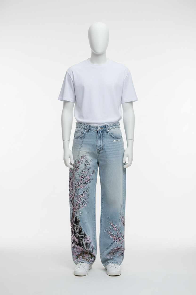 ATELIER Wide-Leg Jeans - Male mannequin front view
