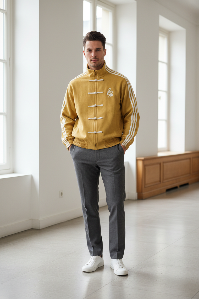 Collar jacket with Year of the Snake design model image