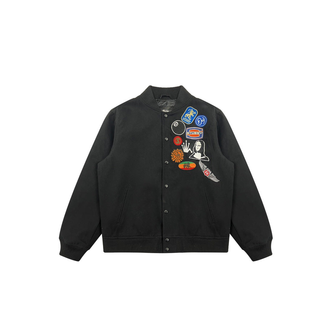 Badge baseball jacket