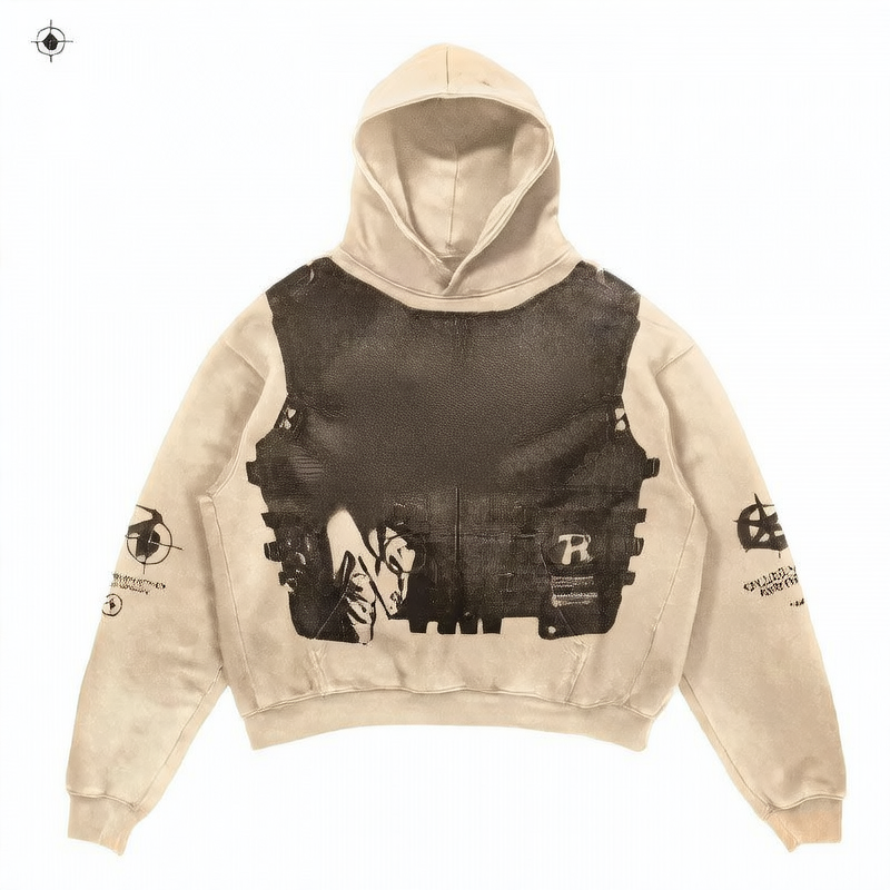 Amour Oversized Print Hoodie