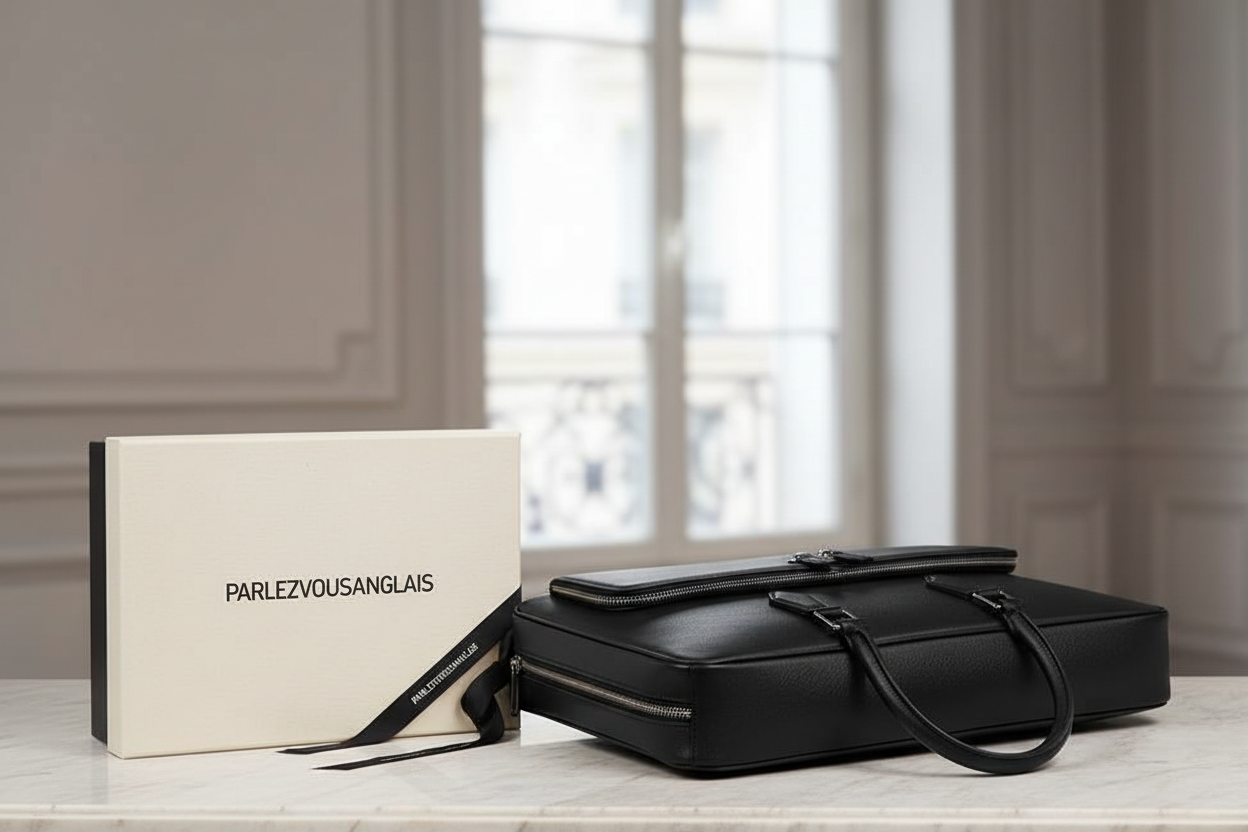 Leather Briefcase Premium Editorial