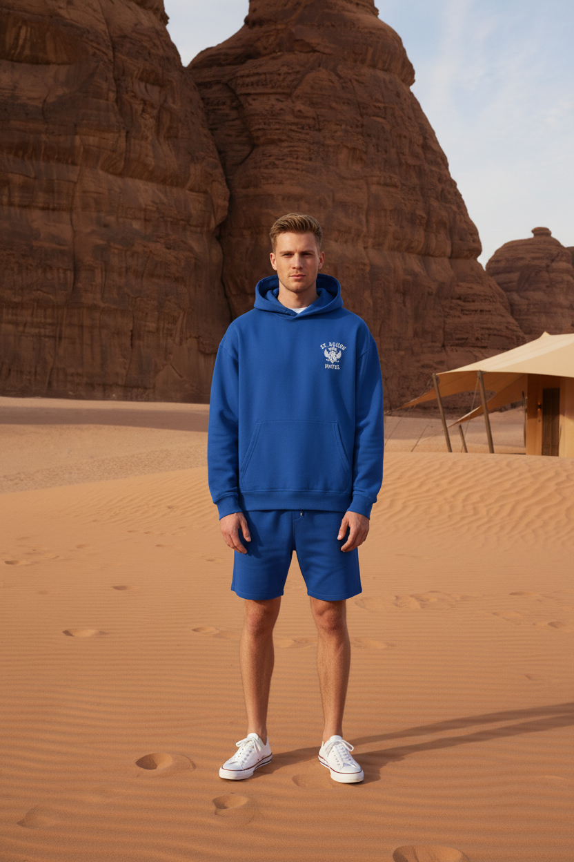 LUMIÈRE hoodie with red rocks