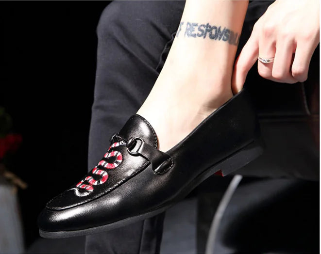 Men's Slip-On Casual Leather Shoes - Summer Style