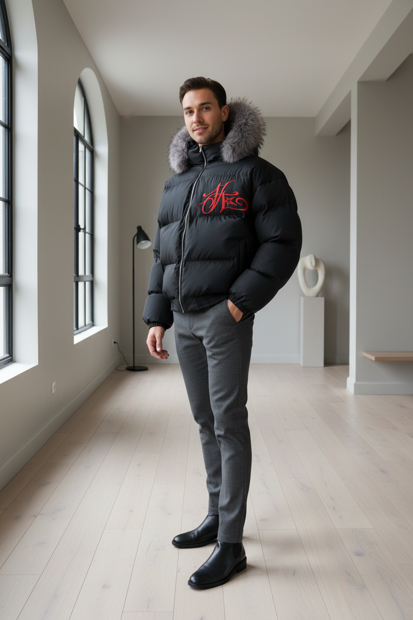 PARISIEN Embroidered Parka model image