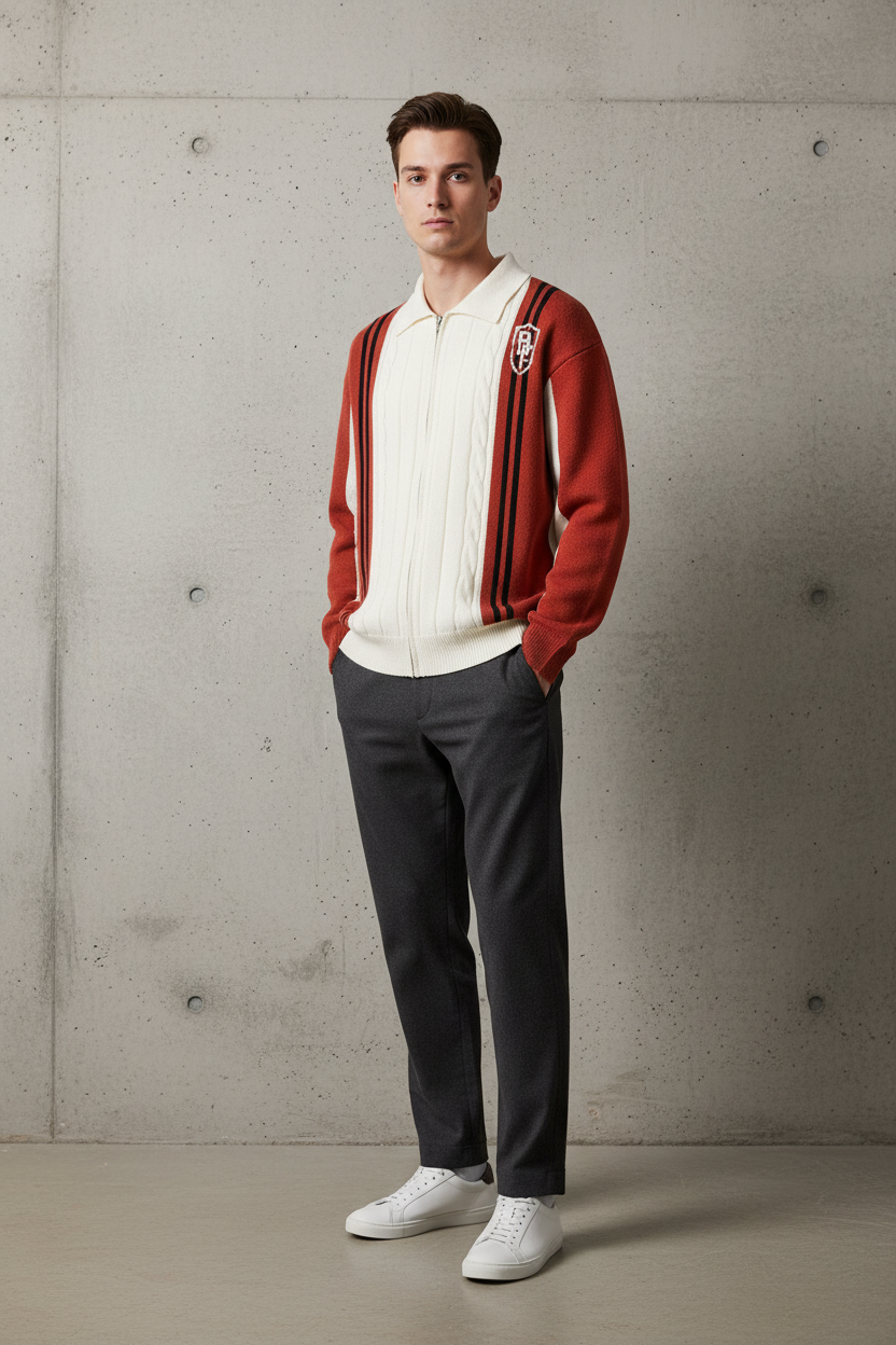 PARISIEN Striped Knit Sweater Styled