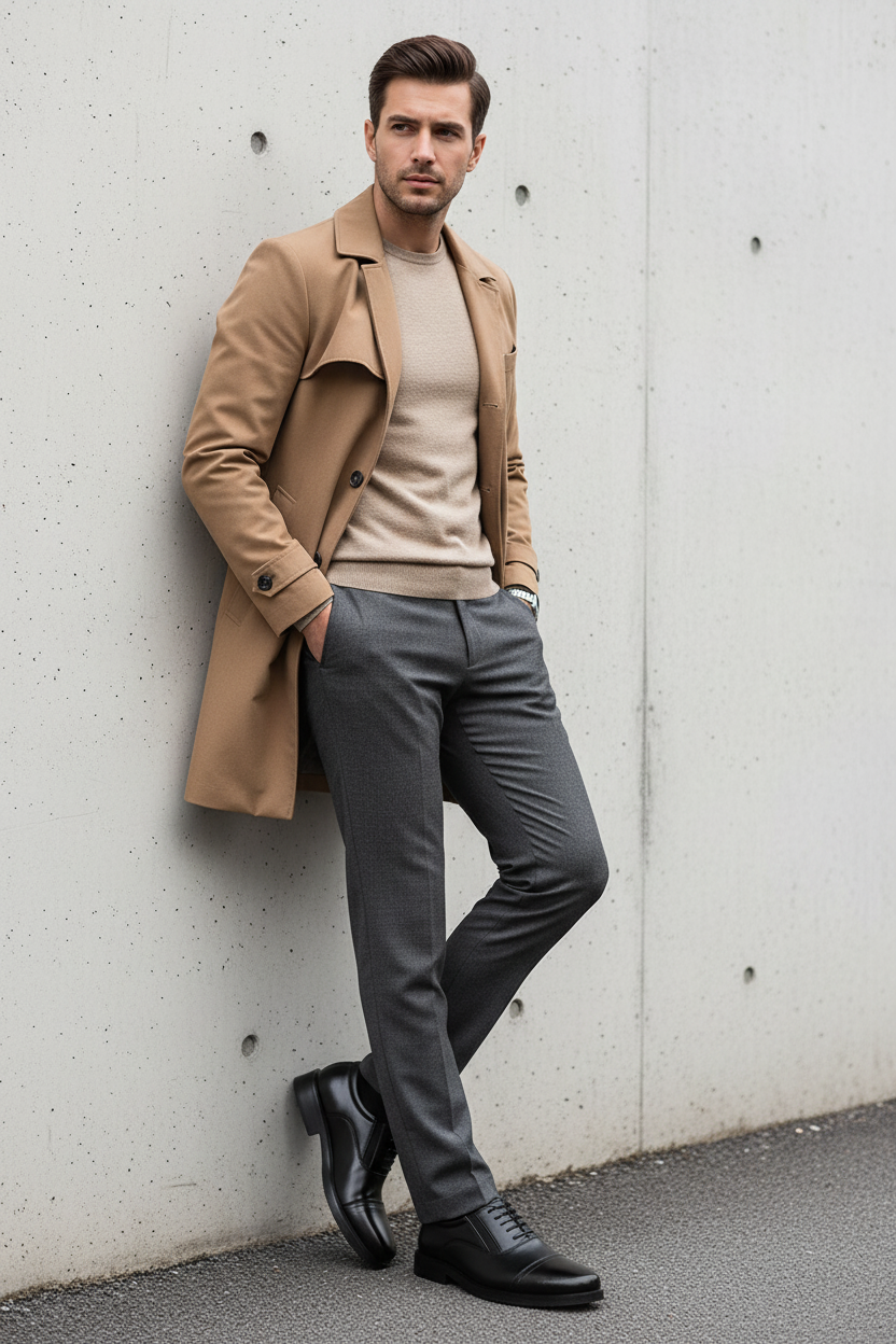 Pointed Leather Shoes Styled