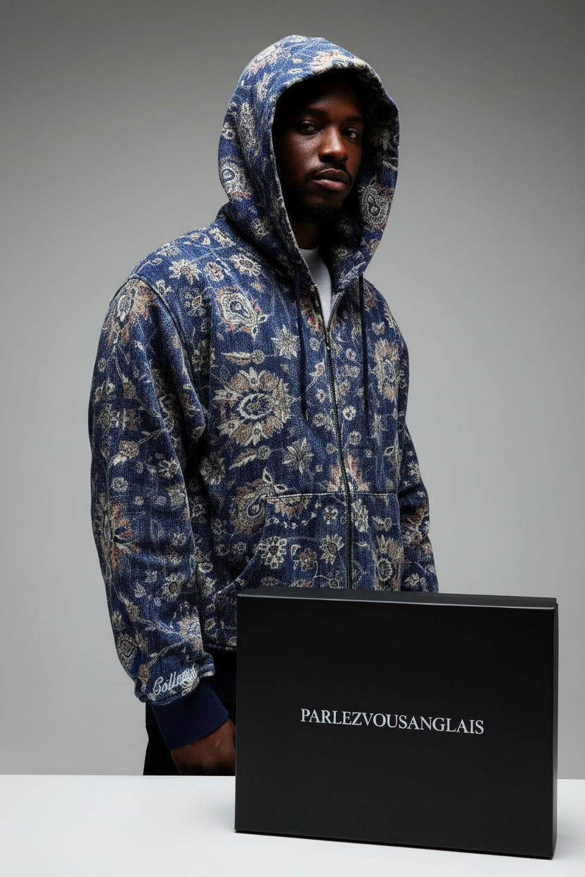 Printed Hooded Sweatshirt Studio Close-Up