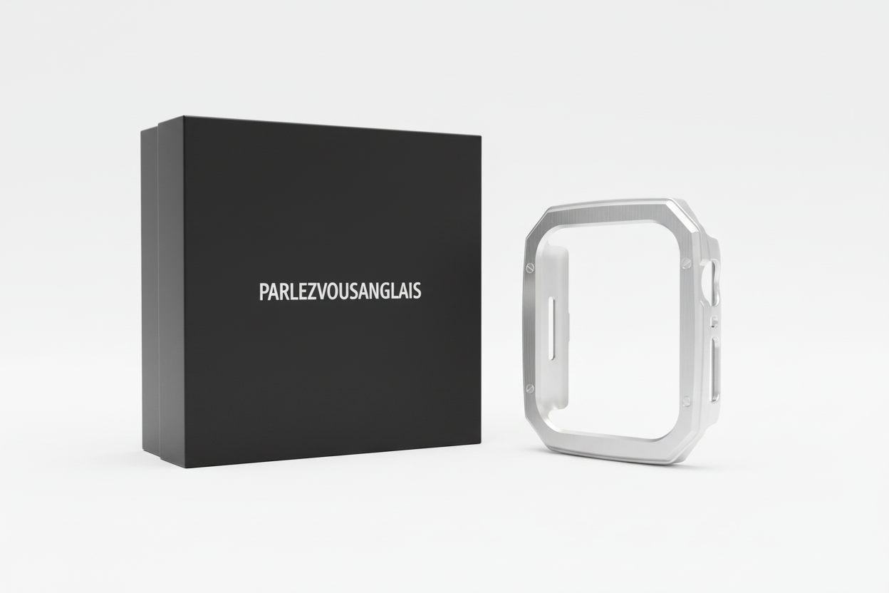 Studio Product Shot - Watch Protective Case with Black PARLEZVOUSANGLAIS Box