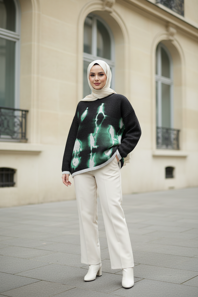 Womens Sweater model image - with hijab